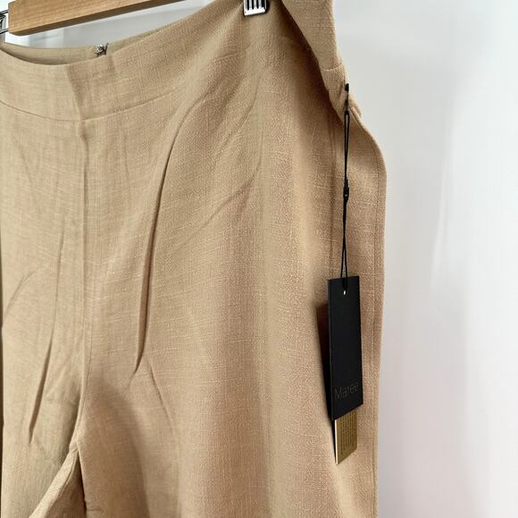 Maree Pour Toi linen blend wide leg pant in tan Size 12 - Picture 4 of 10